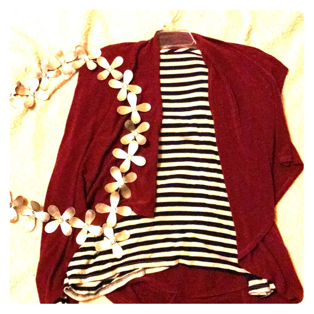 Shirt& cardigan set